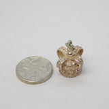 Sterling Silver Royal Crown Charm Pendant Vintage c1970