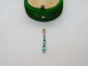 Sterling Silver Topaz Drop Charm Pendant Vintage c1970