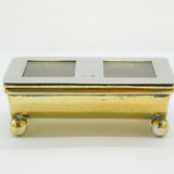 Edwardian Sterling Silver Double-Part Stamp Box Antique 1910 Birmingham