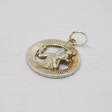 Sterling Silver Patterned Edge St Christopher Travel Charm Pendant Vintage c1970