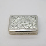 George IV Sterling Silver Floral Vinaigrette Antique 1825 Birmingham