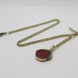 20th Century 'Albo Silver' Albert Watch Chain & Fob Antique c1920s Art Deco