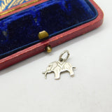 Sterling Silver Ice Age Woolly Mammoth Charm Pendant Vintage c1970