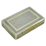 Austro-Hungarian Sterling Silver Stag Hunting Scene Snuff Box Antique 1840