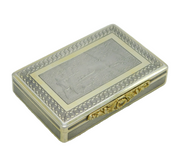 Austro-Hungarian Sterling Silver Stag Hunting Scene Snuff Box Antique 1840