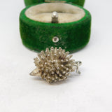 Sterling Silver Hedgehog Charm Pendant Vintage c1970