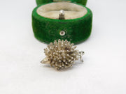 Sterling Silver Hedgehog Charm Pendant Vintage c1970