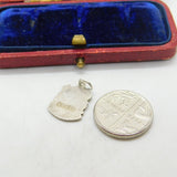 Sterling Silver & Enamel Welsh Rhyl Travel Shield Charm Pendant Vintage c1970