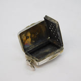 William IV Sterling Silver Floral Pattern Vinaigrette Antique 1834 Birmingham