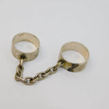 Sterling Silver Shackle Style Double Studio Ring Vintage c1970 Size J 1/2 & N