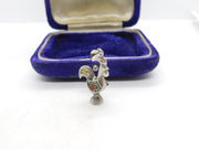 Sterling Silver Barcelos Cockerel Charm Pendant Vintage c1970