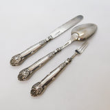 William IV Sterling Silver Three-Piece Christening Set Antique 1834 Birmingham