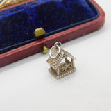 Sterling Silver Little Stable Charm Pendant Vintage c1970