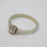 Sterling Silver Spinel Solitaire Engagement Ring Vintage c1970 Size R