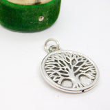 Sterling Silver Large Tree Of Life Disc Charm Pendant Vintage c1970