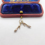 Sterling Silver Pair of High Heeled Shoes Charm Pendant Vintage c1970