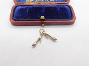 Sterling Silver Pair of High Heeled Shoes Charm Pendant Vintage c1970