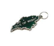 Sterling Silver Enamel Isle of Wight Charm Pendant Vintage c1970
