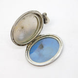 Victorian Aesthetic Movement Silver Plated Swallow Sweetheart Locket Antique