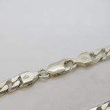 Sterling Silver Chunky Curb Link Chain Necklace Vintage c1970s 50cm Length
