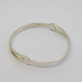 Sterling Silver Modernist Split Hinged Bangle Vintage c2000