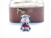 Sterling Silver and Enamel Coloured Toby Jug Charm Pendant Vintage c1970