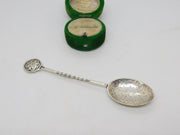 Scottish Sterling Silver Planished Teaspoon Vintage c1970 Celtic Art Industries