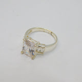 Sterling Silver Sparkling CZ Dress Band Ring Vintage c1990 Size I