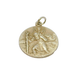 Sterling Silver St Christopher Travel Charm Pendant Vintage c1970