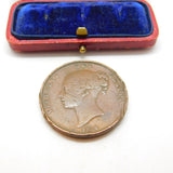 Queen Victorian Young Head Penny Coin 1854 Antique Fair Condition