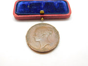 Queen Victorian Young Head Penny Coin 1854 Antique Fair Condition