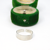 .835 Silver Adjustable Graduating Band Ring Vintage c1970 Size K 1/2