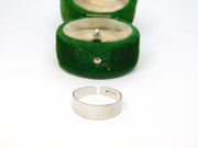 .835 Silver Adjustable Graduating Band Ring Vintage c1970 Size K 1/2