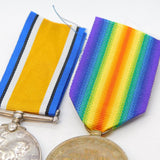 WWI British Army Service Medal Group 'DVR J Kampshall' South African Antique