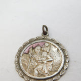 Sterling Silver St Christopher Charm Pendant Vintage c1970
