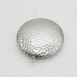 Arts & Crafts Planished Sterling Silver Makeup Compact Fob Antique Birmingham