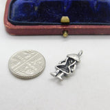 Sterling Silver Little Girl Charm Pendant Vintage c1970