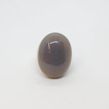 Sterling Silver Natural Grey Stone Statement Ring Vintage c1970 Size T 1/2