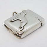 Victorian Sterling Silver Bulldog Pattern Vesta Case Antique 1901 Birmingham