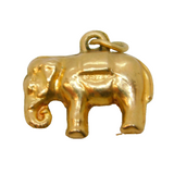 9ct Yellow Gold Lucky Elephant Charm or Pendant Vintage 1969 London