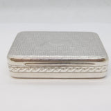 George III Sterling Silver Fine Greek Key Pattern Snuff Box Antique 1807 London