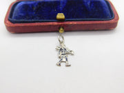 Sterling Silver and Enamel Chimney Sweep Charm Pendant Vintage c1970