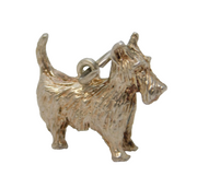 Sterling Silver Westie Terrier Dog Charm Pendant Vintage c1970
