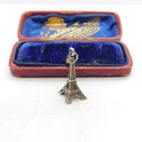 Sterling Silver Eiffel Tower Paris Charm Pendant Vintage c1970