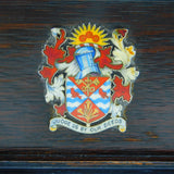 Sterling Silver & Enamel Mounted Hardwood 'Freedom of the Borough' Box Vintage