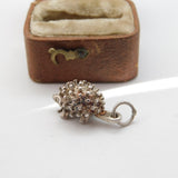 Sterling Silver Prickly Hedgehog Charm Pendant Vintage c1970