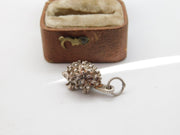 Sterling Silver Prickly Hedgehog Charm Pendant Vintage c1970