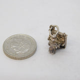 Sterling Silver Piano Man Charm Pendant Vintage c1970s