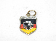 Sterling Silver  'Deutschland' Shield Travel Charm Pendant Vintage c1970