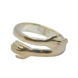 Sterling Silver Fede/Gimmel Wrap-Around Dress Ring Vintage c1970 Size K